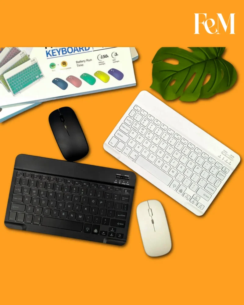 Bluetooth suitable for tablets, high aesthetic value, ultra-thin wireless silent office charging keyboard and mouse set Bluetooth Wireless Keyboard & Silent Mouse Combo