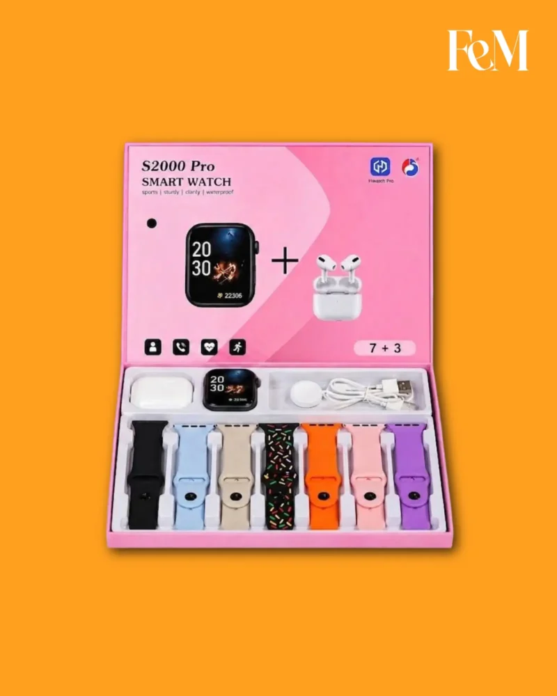 S2000 Pro Smart Watch Combo-2 S2000 Pro Smartwatch Combo – Bluetooth Calling Watch with TWS Wireless Earbuds