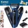 Kemei KM-6330 3-in-1 Rechargeable Grooming Kit – Hair, Beard & Nose Trimmer