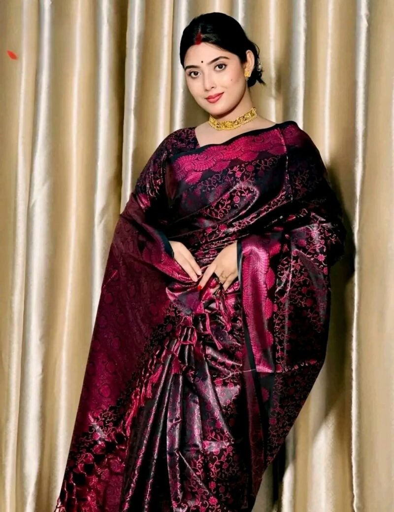 Royal Benaroshi Katan Saree with Blouse Piece