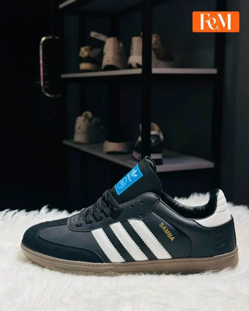 Adidas Originals Samba Premium Low Sneakers - Core Black & Cloud White Adidas Originals Samba Premium Low Sneakers Core Black & Cloud White