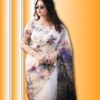 Chanderi silk sharee with blause pcs Chanderi Silk Digital Print Saree with Blouse Piece